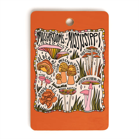 Doodle By Meg Mushrooms of Mississippi Cutting Board Rectangle