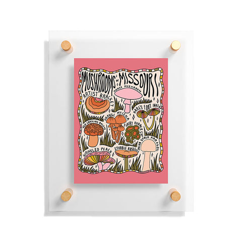 Doodle By Meg Mushrooms of Missouri Floating Acrylic Print