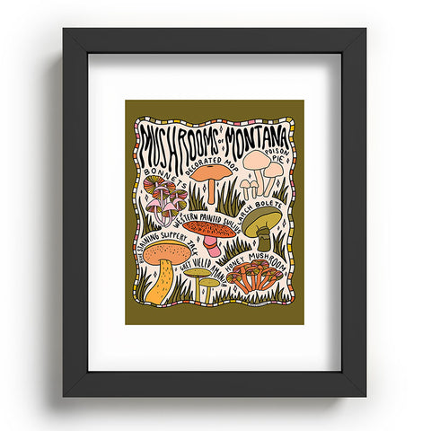 Doodle By Meg Mushrooms of Montana Recessed Framing Rectangle
