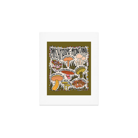 Doodle By Meg Mushrooms of Montana Art Print