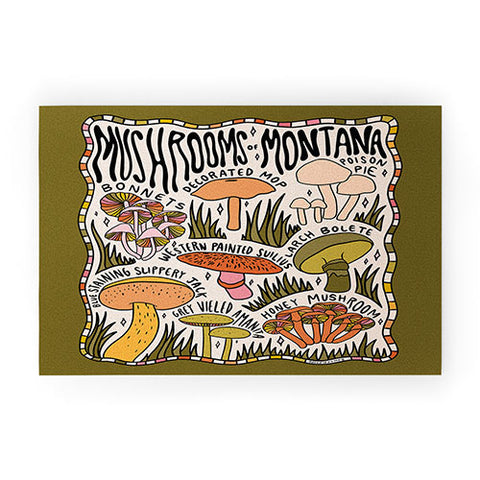 Doodle By Meg Mushrooms of Montana Welcome Mat