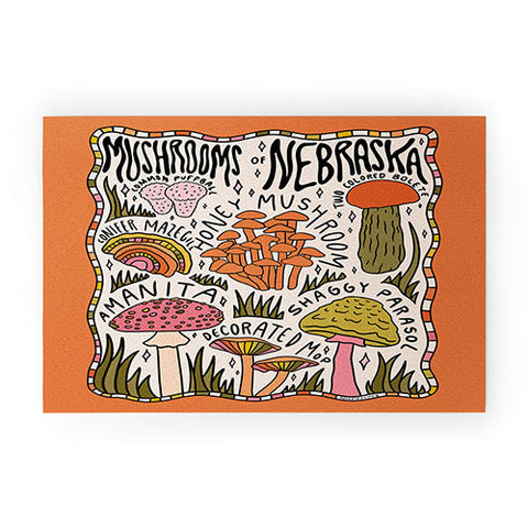 Doodle By Meg Mushrooms of Nebraska Welcome Mat