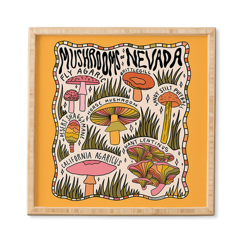 Doodle By Meg Mushrooms of Nevada Framed Wall Art