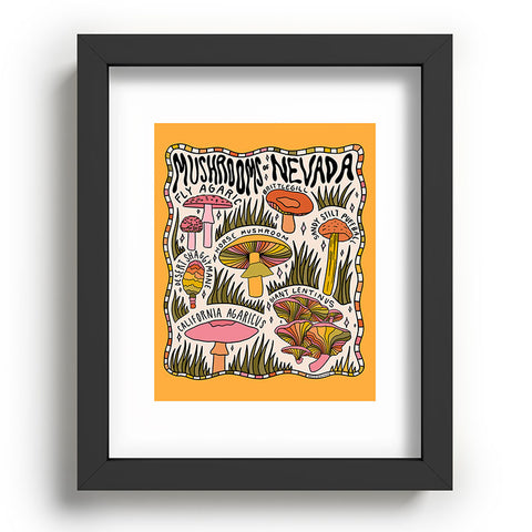 Doodle By Meg Mushrooms of Nevada Recessed Framing Rectangle