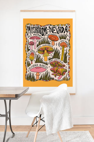 Doodle By Meg Mushrooms of Nevada Art Print And Hanger