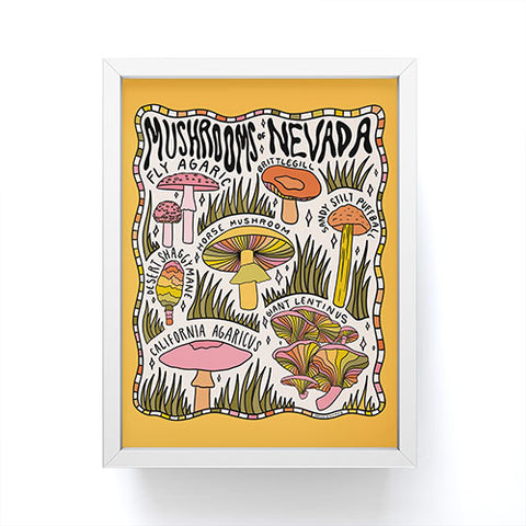 Doodle By Meg Mushrooms of Nevada Framed Mini Art Print