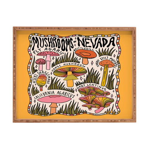 Doodle By Meg Mushrooms of Nevada Rectangular Tray