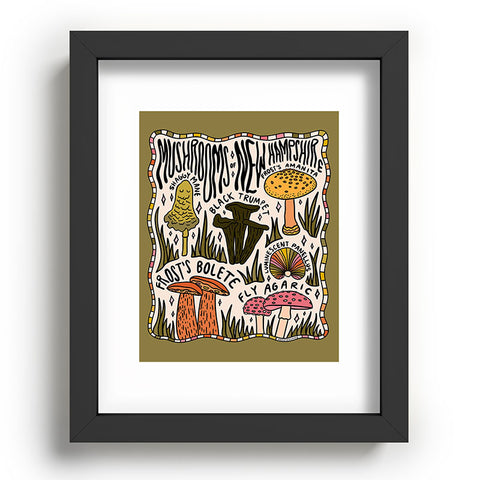 Doodle By Meg Mushrooms of New Hampshire Recessed Framing Rectangle
