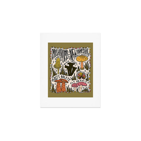 Doodle By Meg Mushrooms of New Hampshire Art Print