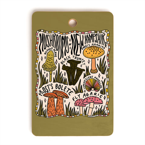 Doodle By Meg Mushrooms of New Hampshire Cutting Board Rectangle