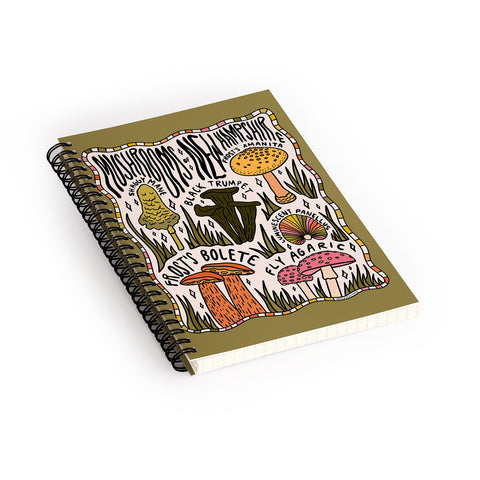 Doodle By Meg Mushrooms of New Hampshire Spiral Notebook