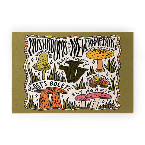 Doodle By Meg Mushrooms of New Hampshire Welcome Mat