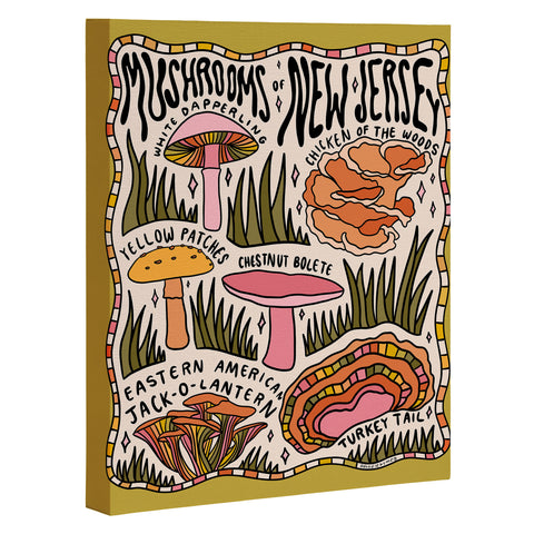 Doodle By Meg Mushrooms of New Jersey Art Canvas