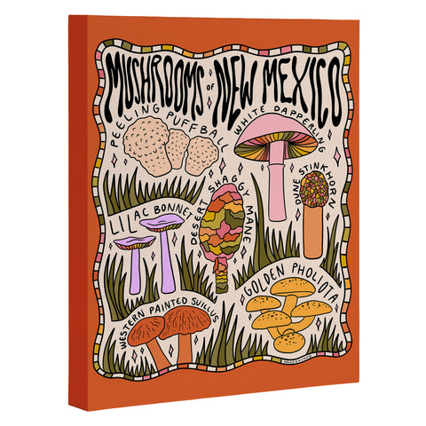 Doodle By Meg Mushrooms of New Mexico Art Canvas