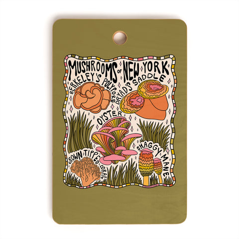 Doodle By Meg Mushrooms of New York Cutting Board Rectangle