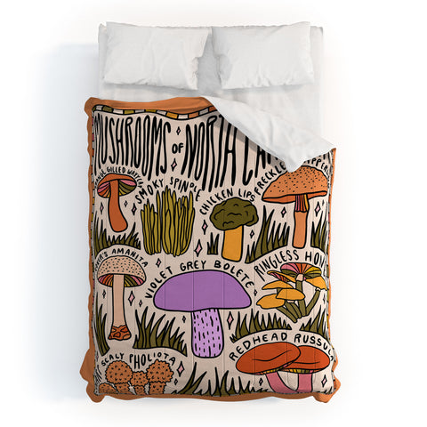Doodle By Meg Mushrooms of North Carolina Comforter