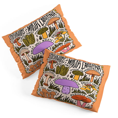 Doodle By Meg Mushrooms of North Carolina Pillow Shams