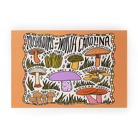 Doodle By Meg Mushrooms of North Carolina Welcome Mat
