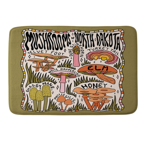 Doodle By Meg Mushrooms of North Dakota Memory Foam Bath Mat