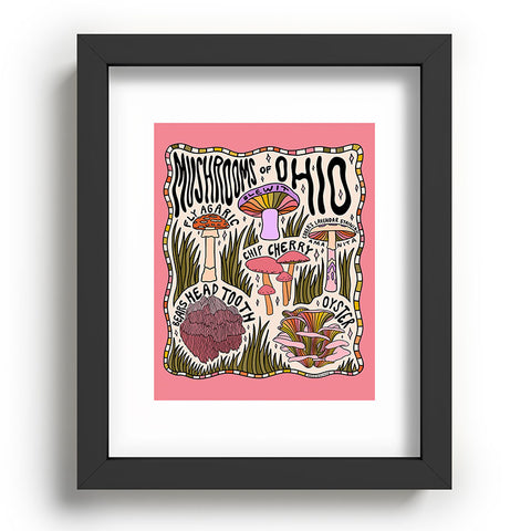 Doodle By Meg Mushrooms of Ohio Recessed Framing Rectangle