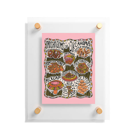 Doodle By Meg Mushrooms of Oklahoma Floating Acrylic Print