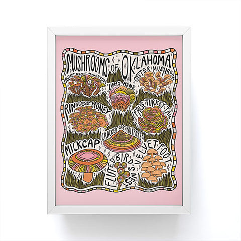 Doodle By Meg Mushrooms of Oklahoma Framed Mini Art Print