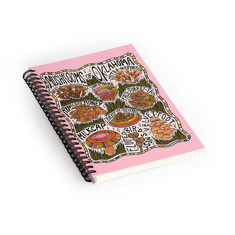 Doodle By Meg Mushrooms of Oklahoma Spiral Notebook