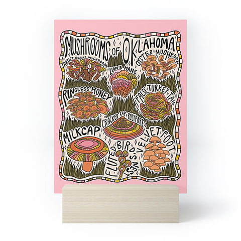 Doodle By Meg Mushrooms of Oklahoma Mini Art Print