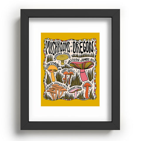 Doodle By Meg Mushrooms of Oregon Recessed Framing Rectangle