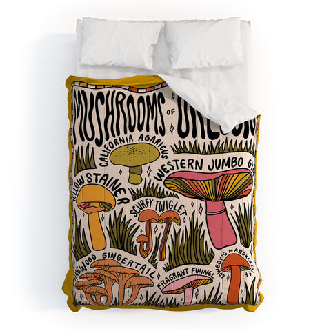 Doodle By Meg Mushrooms of Oregon Comforter
