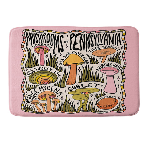 Doodle By Meg Mushrooms of Pennsylvania Memory Foam Bath Mat