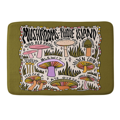 Doodle By Meg Mushrooms of Rhode Island Memory Foam Bath Mat