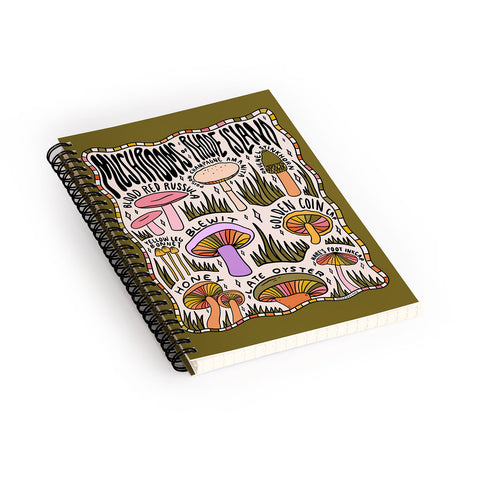 Doodle By Meg Mushrooms of Rhode Island Spiral Notebook