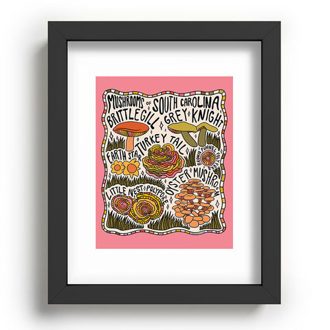 Doodle By Meg Mushrooms of South Carolina Recessed Framing Rectangle