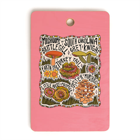 Doodle By Meg Mushrooms of South Carolina Cutting Board Rectangle