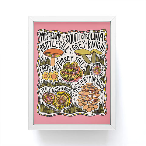 Doodle By Meg Mushrooms of South Carolina Framed Mini Art Print