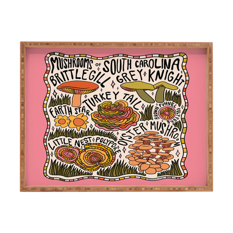 Doodle By Meg Mushrooms of South Carolina Rectangular Tray