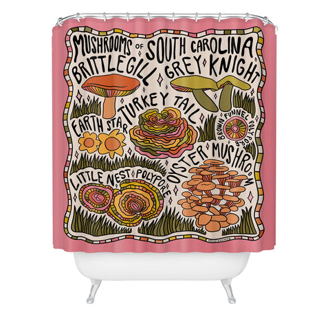 Doodle By Meg Mushrooms of South Carolina Shower Curtain