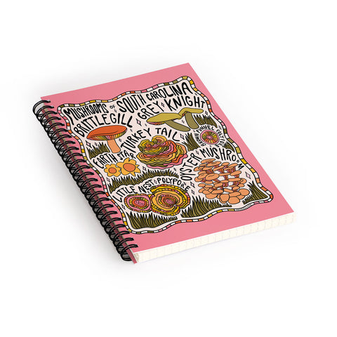 Doodle By Meg Mushrooms of South Carolina Spiral Notebook