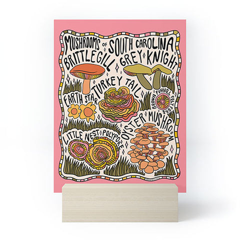 Doodle By Meg Mushrooms of South Carolina Mini Art Print