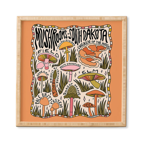 Doodle By Meg Mushrooms of South Dakota Framed Wall Art