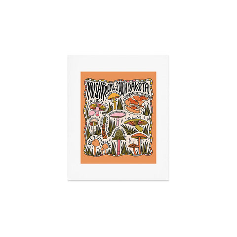 Doodle By Meg Mushrooms of South Dakota Art Print