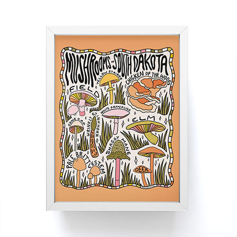 Doodle By Meg Mushrooms of South Dakota Framed Mini Art Print