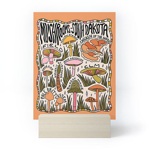 Doodle By Meg Mushrooms of South Dakota Mini Art Print
