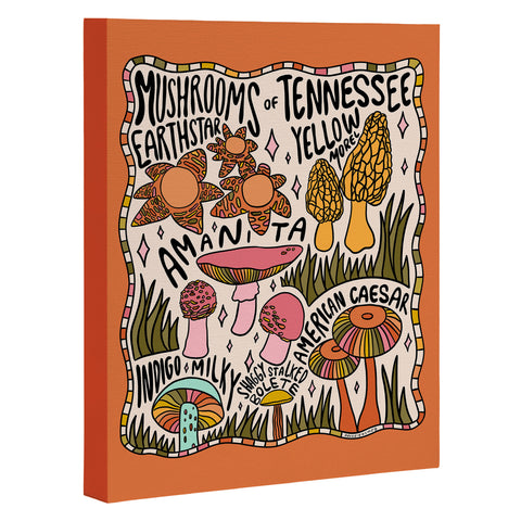 Doodle By Meg Mushrooms of Tennessee Art Canvas