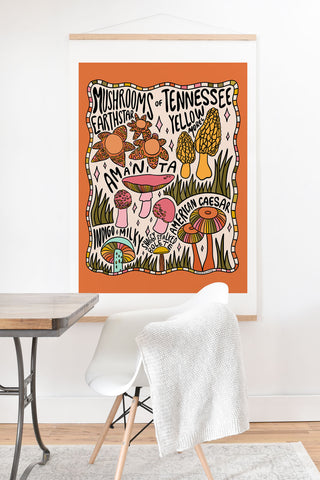 Doodle By Meg Mushrooms of Tennessee Art Print And Hanger