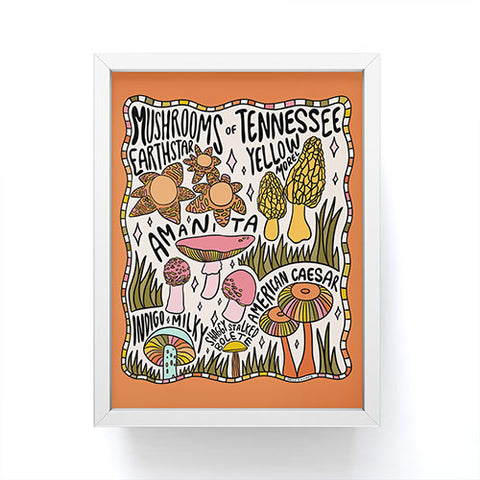 Doodle By Meg Mushrooms of Tennessee Framed Mini Art Print