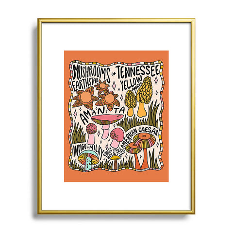 Doodle By Meg Mushrooms of Tennessee Metal Framed Art Print