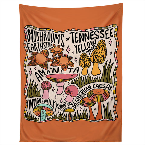 Doodle By Meg Mushrooms of Tennessee Tapestry
