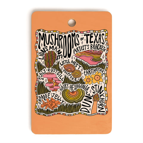 Doodle By Meg Mushrooms of Texas Cutting Board Rectangle
